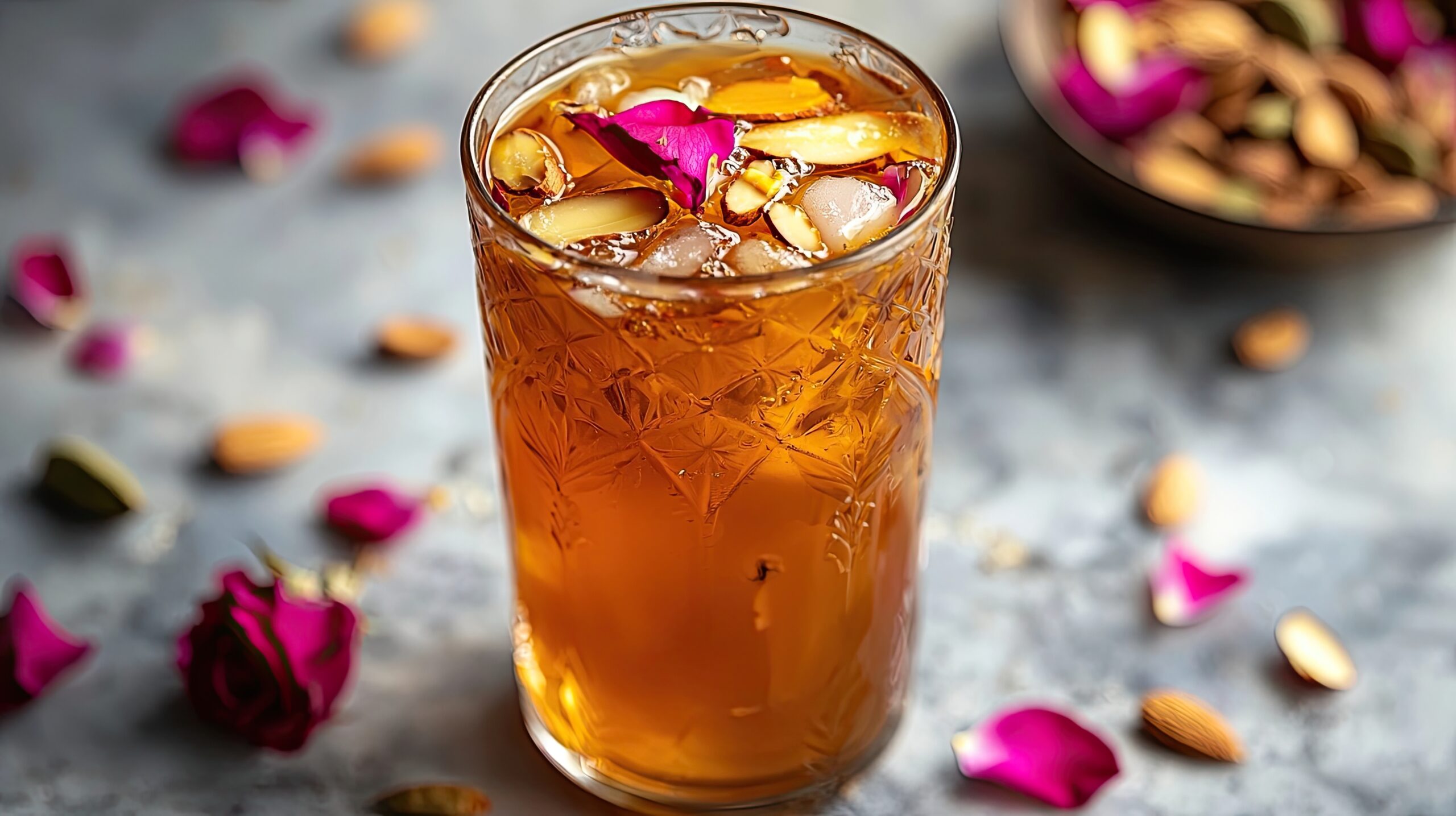 Kashmiri Kahwa Tea with saffron and almonds
