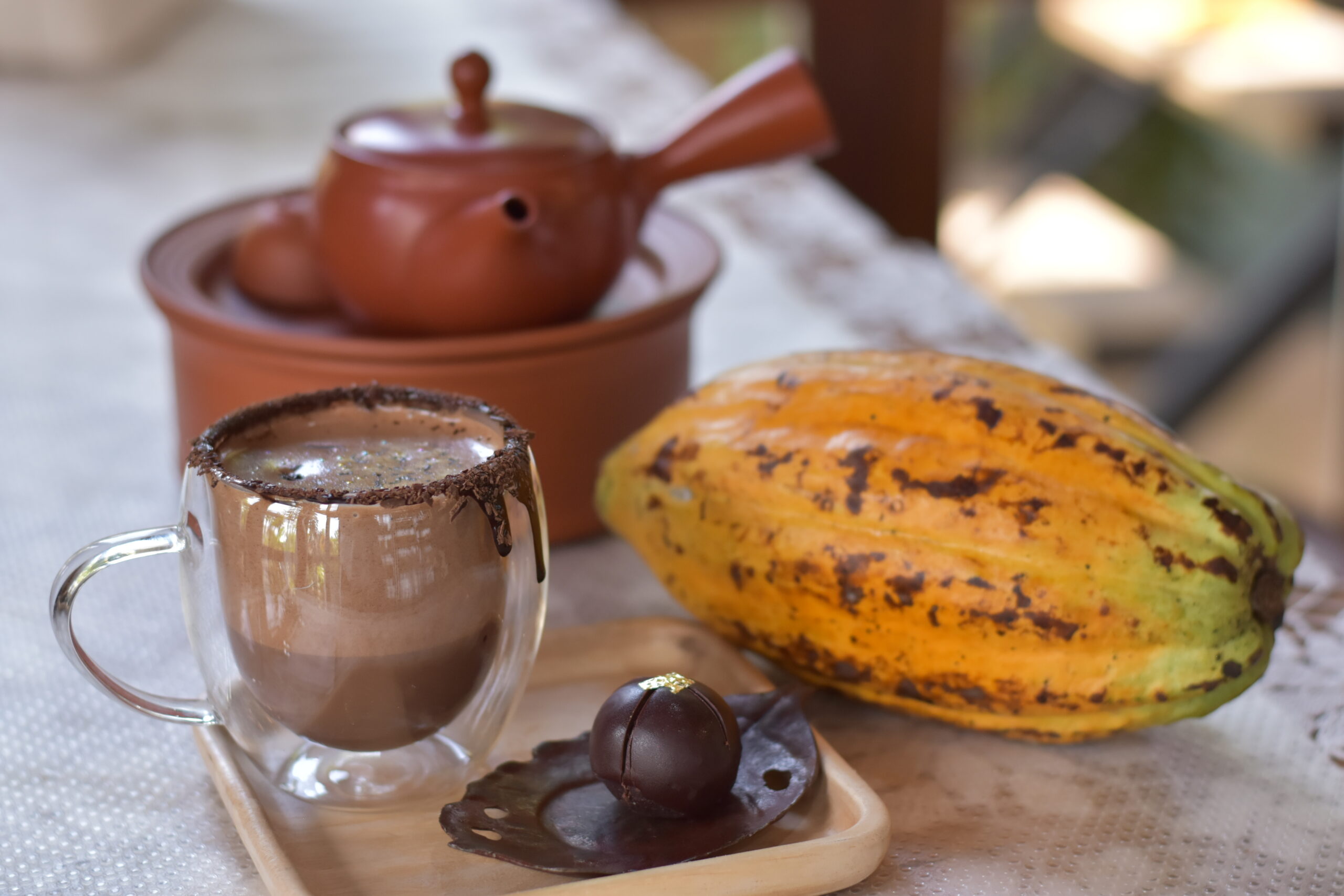 Cup of cacao tea