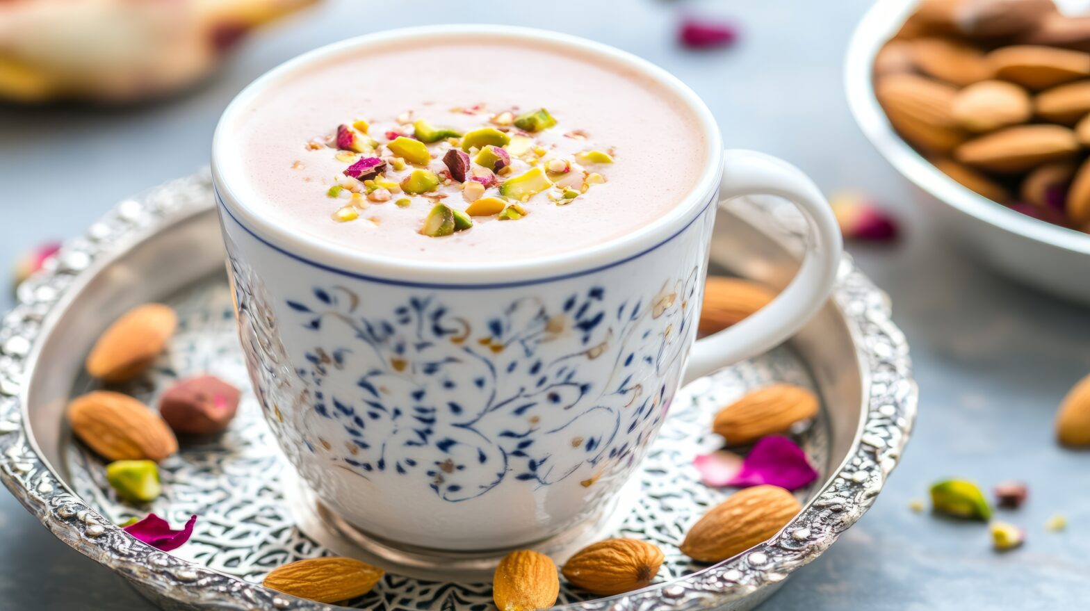 Noon Chai in a white cup