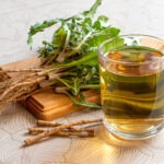 Dandelion root tea in mug