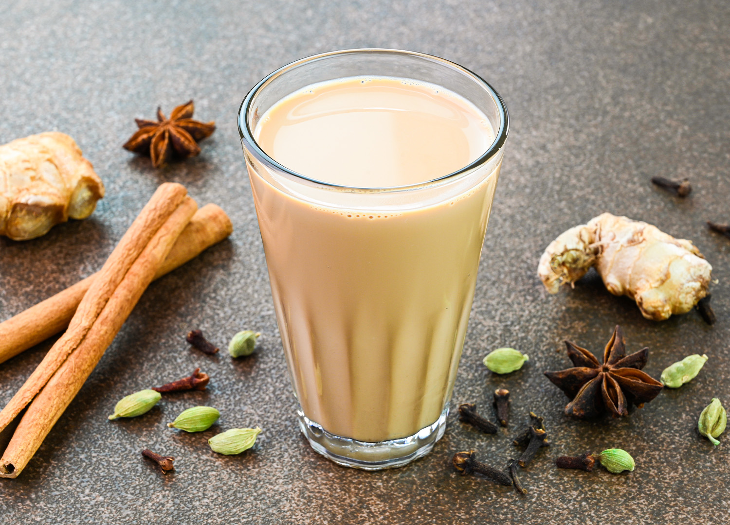 Elaichi tea in a glass